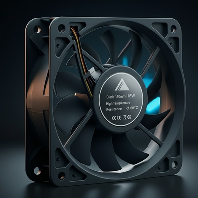 Potenza della lama 190mm 116W resistenza ad alta temperatura di 60°C EC Ventilatore assiale